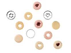 Zenker Ausstecher-Set Linzer Herz und Stern Silber 3-teilig