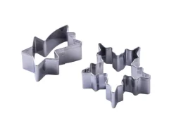 Zenker Ausstecher-Set Sternschnuppe und Schneeflocke Silber 2-teilig