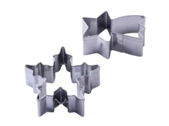 Zenker Ausstecher-Set Sternschnuppe und Schneeflocke Silber 2-teilig