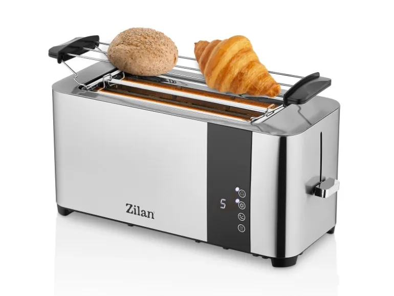 Zilan ZLN-6234 Edelstahl Toaster mit Brötchenaufsatz 1400 Watt