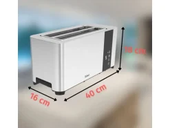 Zilan ZLN-6234 Edelstahl Toaster mit Brötchenaufsatz 1400 Watt