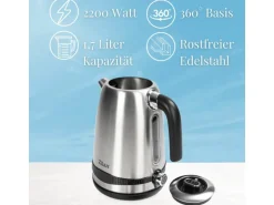 Zilan ZLN-1000 Wasserkocher mit Temperatureinstellung Edelstahl 1,7 L