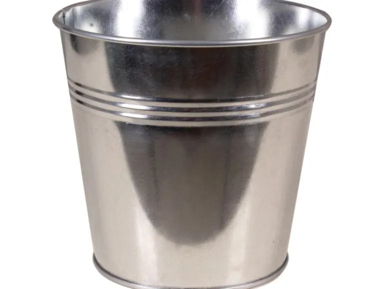 Zink-Übertopf Ø 16 cm x 14 cm Silber