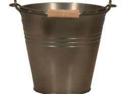 Zink-Eimer Blacklook mit Henkel/Holzgriff 7,2 L 31 cm x 29 cm x27 cm