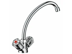 Zweigriff-Küchenarmatur Ledro Chrom